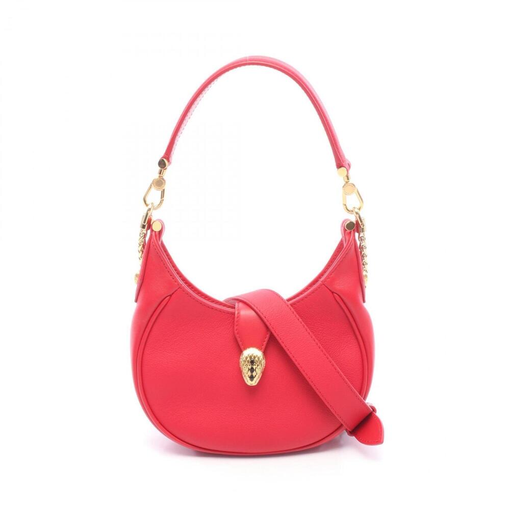 Bulgari BVLGARI Serpenti Ellipse Small 2-Way Shoulder Bag/Handbag Leather Wom...